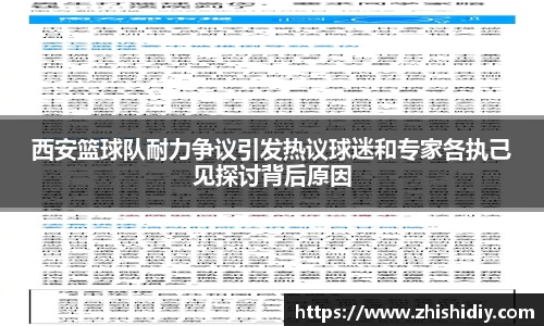 西安篮球队耐力争议引发热议球迷和专家各执己见探讨背后原因